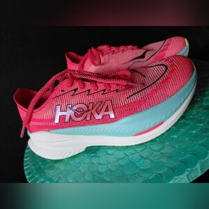 Hoka Women's Athletic Shoes in Pink and Teal